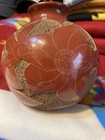 Native South American Carved Clay  Pottery Ceramic Vase Pot 6 5    Height Signed