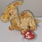Ty Beanie Baby - Tooter The Dinosaur  8 Inch  New Mwmts Plush Stuffed Animal Toy
