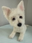 Handmade Needle Felted  Dog Realistic Wool Felt Animal Figure 10in