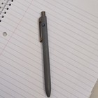 Tactile Turn Titanium Click Ballpoint Pen W  Clip  Blue Ink  Black Gift Box
