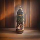 Xl German Style Vintage Lidded Beer Stein Breweriana Figural Relief 17 5   