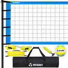 Professional Volleyball Net Set Heavy Duty Portable With Poles Ball Pump Outdoor