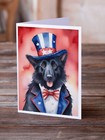 Belgian Sheepdog Patriotic American Cards Envelopes Pack Of 8 Dac5654gca7p