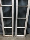 Antique Pair Shabby Wood 6 Lite Glass 14x77 Entryway Sidelights Vtg Old 1408-24b