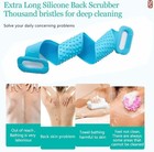 Silicone Body Back Scrubber Double Side Bathing Brush For Skin Deep Cleaning