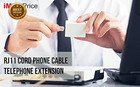 50 Feet Long Telephone Extension Cord Phone Cable Line Wire - White