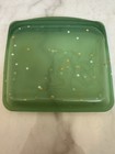 Stasher Silicone Reusable Food Bag Sandwich Storage 7-inch Green With Confetti
