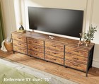  70 Inch Dresser For Bedroom  Tv Stand For 65  75  80 Inch Tv  12 Rustic Brown