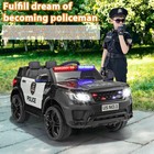 Remote Control Powerwheels Police Car Ride On Electric Car For Kids To Drive 12v