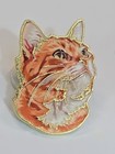 Orange Tabby Cat Lapel Pin