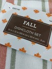 New  6 Pk Earthy Plaid Cotton Dish Cloths Kitchen Fall Thanksgiving Cloth 