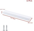 6 Pcs 3 78 Hole Center Cabinet Pull Handles  Aluminum T-shape  White