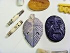 Antique Bovine Water Buffalo Bone 20 Carvings Wicca Voodoo Magic Craft 49390