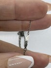 Vintage Sterling Silver Blue   White Cz Heart Pendant Necklace 18 