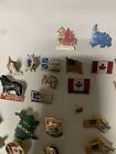 Vintage Lapel Pin Lot Large Lot Of 34 Pins Flag Usa