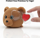 32-pack Beanie Baby Tag Protectors     Clear Plastic Heart Tag Covers For Ty Hang