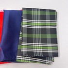 Lot Of 5 Pocket Squares Mens 9  Plaid Green Blue Red Pink Formal Suit Accessory