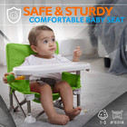 Serenelife Slbs66g Portable Folding Baby Booster Seat High Chair W  Tray   Bag