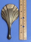 Vintage Silver Tone Scalloped Hand Held Compact Mirror