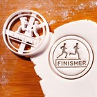 Finisher Medal   Running Shoe Cookie Cutters Set - Marathon Runner Track Race