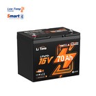 Litime 16v 30ah 70ah 100ah Bluetooth Fish Finder Lithium Battery Lifepo4 Ip65
