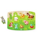  Farmyard Peg Puzzle   10 Piece Wooden Animal Peg Jigsaw Puzzle Game  Learning 