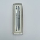 Vintage Paper Mate Double Heart Chrome Pen   Pencil Set In Original Box Usa