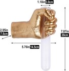 Gold Hand Wall Sculpture Bud Vase Creative Wall Mount Art Modern Home Decoration