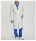 2-pack Landau Men s Essential White Lab Coat Relaxed Fit Size 36 Fast Shipping