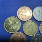 10 Vintage Risque Heads I Win   Tails You Lose Tokens Coin Naked Nude Busty Lady