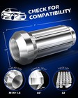 Omt M14x1 5 Wheel Lug Nuts 32 Pack  Chrome Lug Nuts 2 Inches Tall Spline Drive C