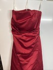 David s Bridal Satin Bridesmaid Dress With Side Drape   Brooch  Style 8567
