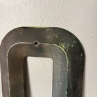 Vtg Salvaged Large Industrial 14  Metal Letter O 0 Signage Patina Rustic Decor