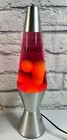 2012 The Original Classic Lava Lamp Lite 14 5    Yellow Lava Purple Liquid Silver