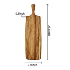 Acacia Wood Cutting Board And Large Charcuterie Board With Handle - Long Serv   