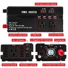 6000w Car Power Inverter Lcd Dc 12v To Ac 110v Pure Sine Wave Solar Converter