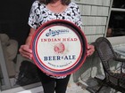 Vintage Original 1930 s Iroquois Indian Head Beer   Ale Beer Tray Buffalo  N y  