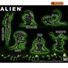 Movie Alien Xenomorph Big Chap Daily Living 6pcs Funny Figure Statue Toy Gift