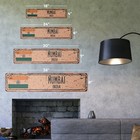 Mumbai India Vintage Street Sign Indian Flag City Country Road Wall Rustic Gift