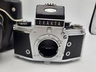 Vintage Exakta Vx1000 35mm Slr Camera Body  Finder  Case   Instruction Manual