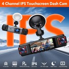 1080p Car Dash Camera Video Dvr Recorder Front Rear Night Vision Four Lens Cam