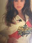 Vintage Snap-on Racing Clock W julie Upton  Lacquered Wood 23 x11   Used