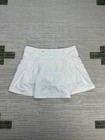 Lululemon Pace Rival Mid Rise Tennis Skirt Skort Women 8 White Golf Quick Drying