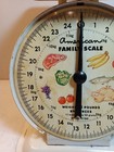 Vintage American Family Kitchen Food Scale  25lb White Farmhouse