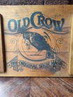 Vintage Old Crow The Original Sour Mash Wooden Box Top Wall Art Mancave Barware