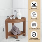 Apolimi Hdpe Corner Shower Stool shower Bench Seat Storage Shelf Shaving Legs