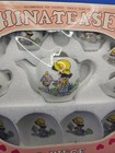 Vintage Miniature Doll Child Toy China Tea Set 12 Piece 70 s Original Box  hm2