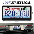 2 Pack Black License Plate Frame  Black Aluminum License Plate Cover  Matte Lice