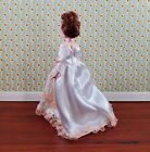Dollhouse Victorian Doll Porcelain White Lace Dress 1 12 Scale Miniature