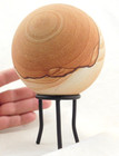 Sphere Display Stand Black Metal Tall Medium Size